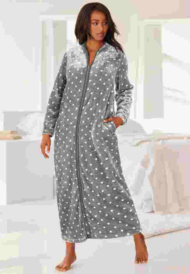 Plush Zip-Front Robe image number 0