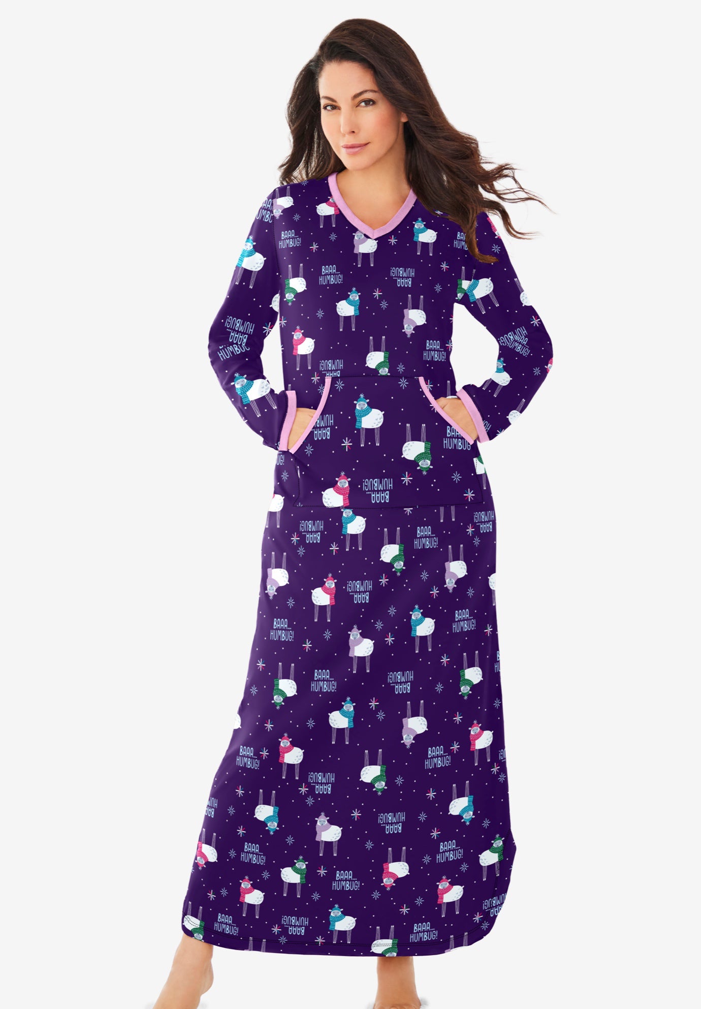 Long Printed Sleep Shirt image number 0