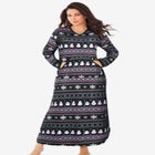 Long Printed Sleep Shirt image number null