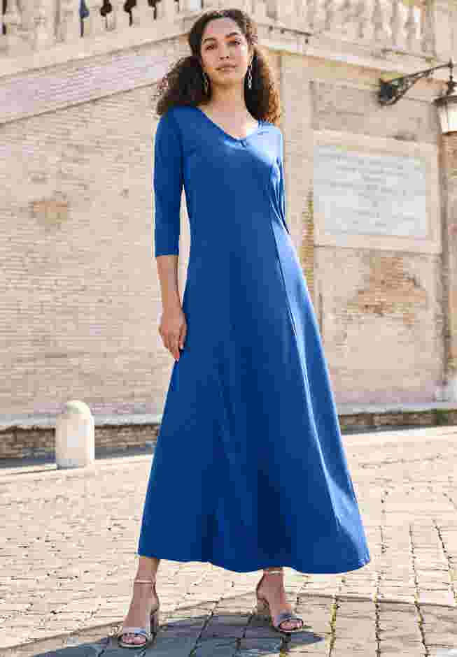 Double-V Maxi Dress image number 0