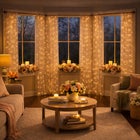 Pre-Lit Rod-Pocket Curtain Panel image number null