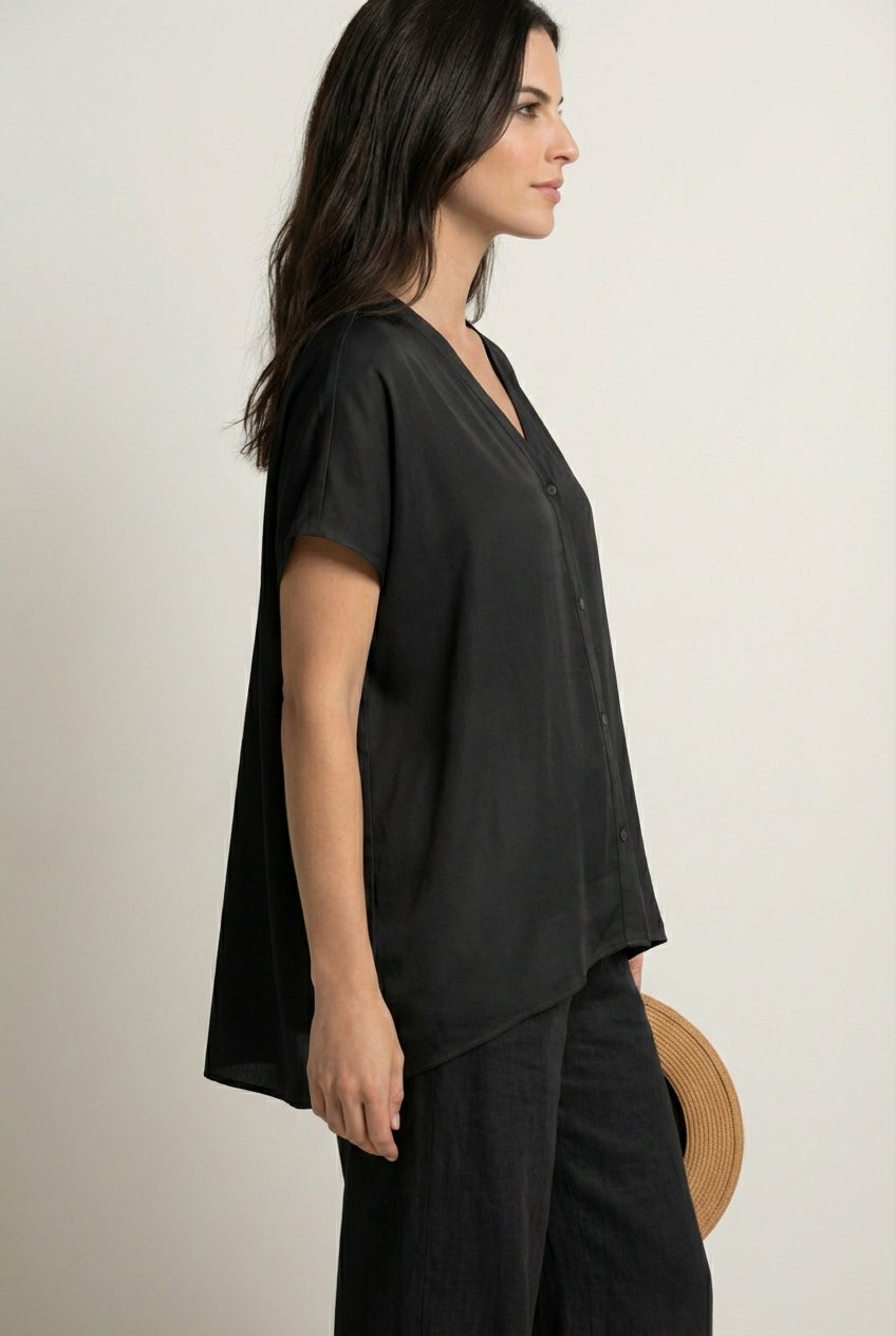 Oversized Linen-Blend Tunic image number 3