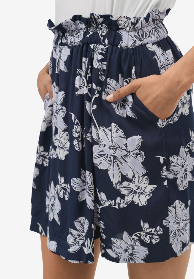 Pull-On Paperbag Waist Skort image number 3