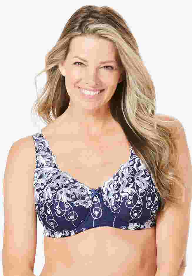 Embroidered Underwire Bra image number 0