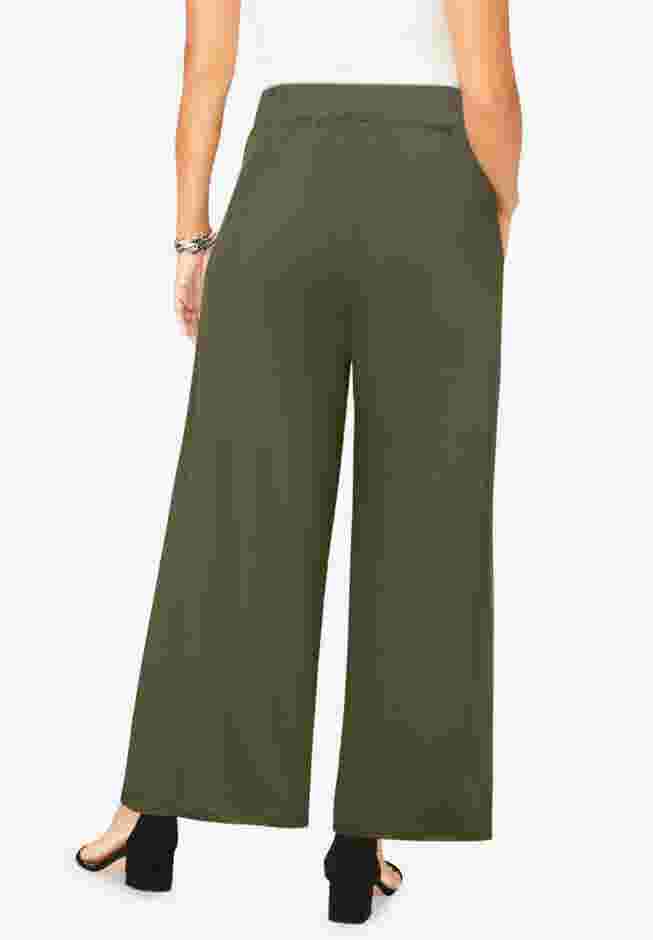 Stretch Knit Wide Leg Pant image number 2