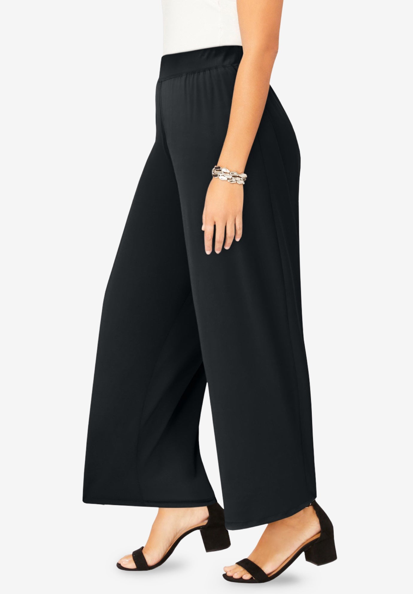 Stretch Knit Wide Leg Pant image number 1