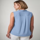 Uptown Sleeveless Tie-Neck Blouse image number null
