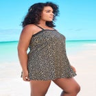 Banded Swim Dress image number null