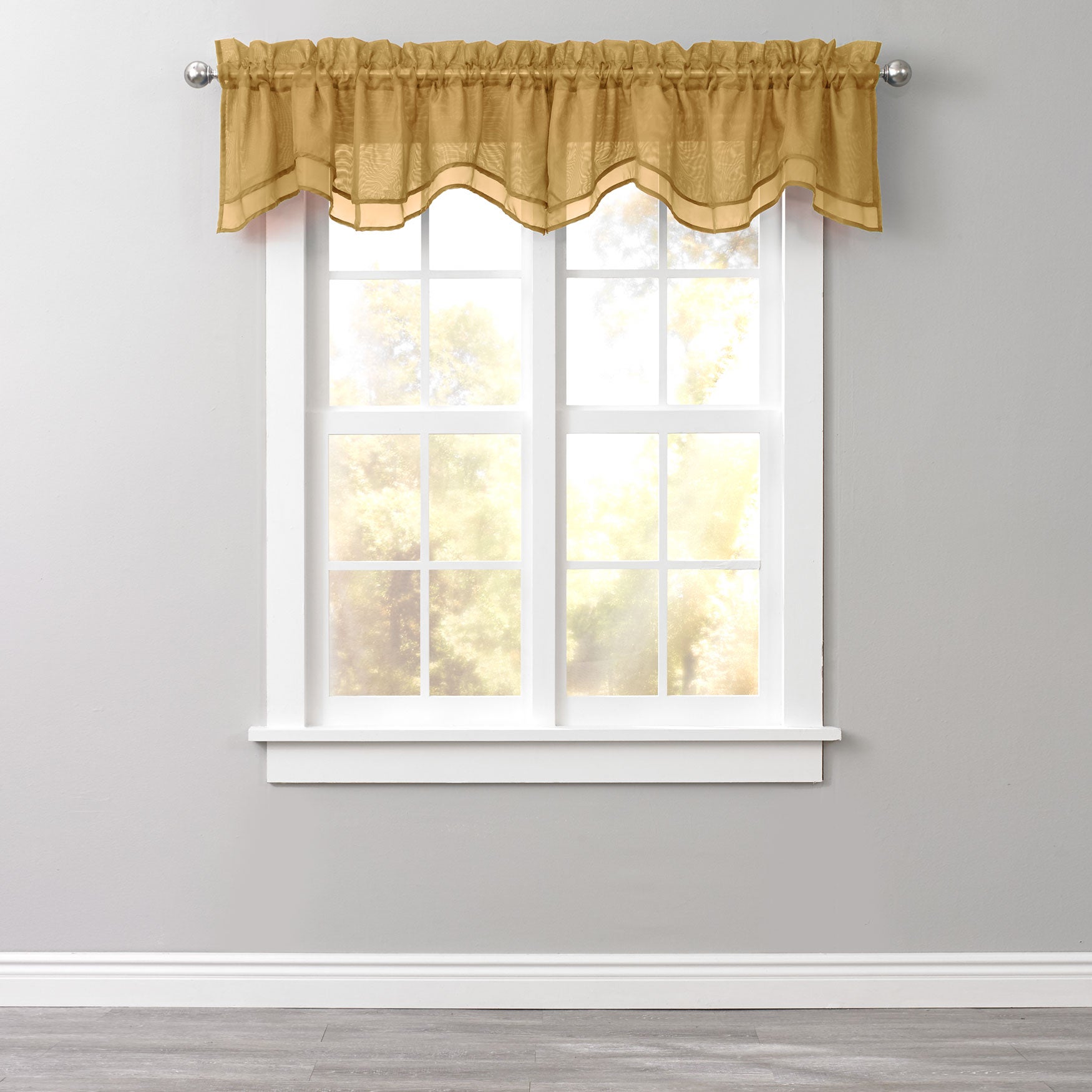 BH Studio Sheer Voile Layered Valance image number 0