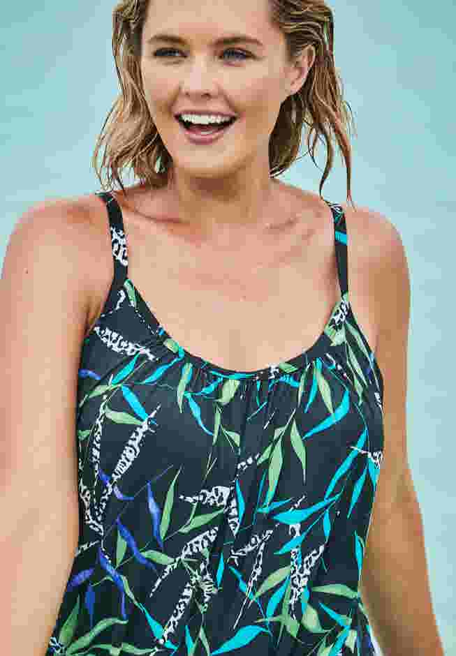 Lightweight Blouson Tankini Top image number 3