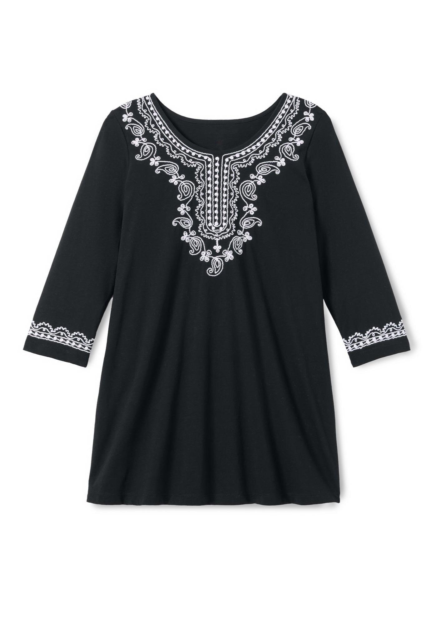 Embroidered Knit Tunic image number 4