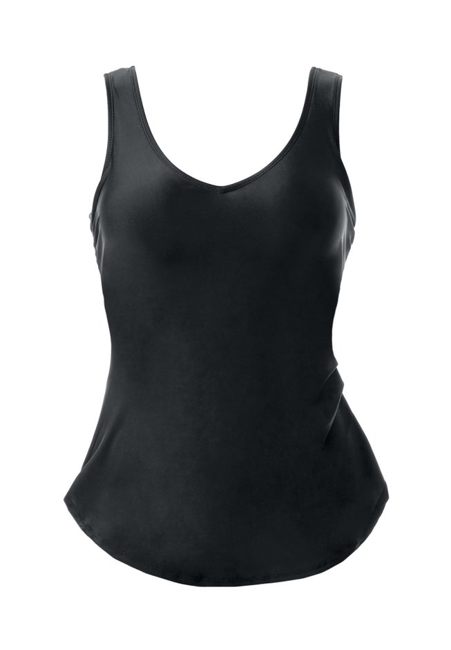 Sarong V-Neck Tummy Control One-Piece Swimsuit image number 3