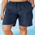 Taslon® Cover Up Board Shorts with Built-In Brief image number null