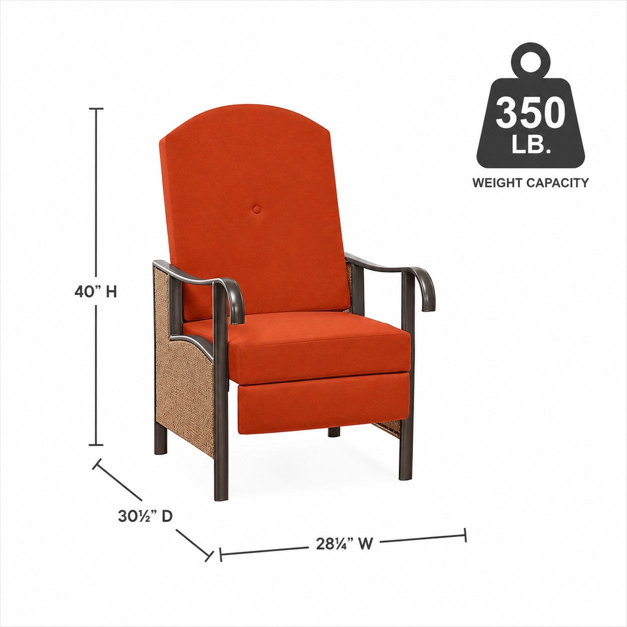 Oversized Outdoor Recliner image number 2