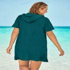 Terry Longer-Length Hooded Zip-Front Swim Cover-Up image number 1