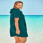 Terry Longer-Length Hooded Zip-Front Swim Cover-Up image number 2