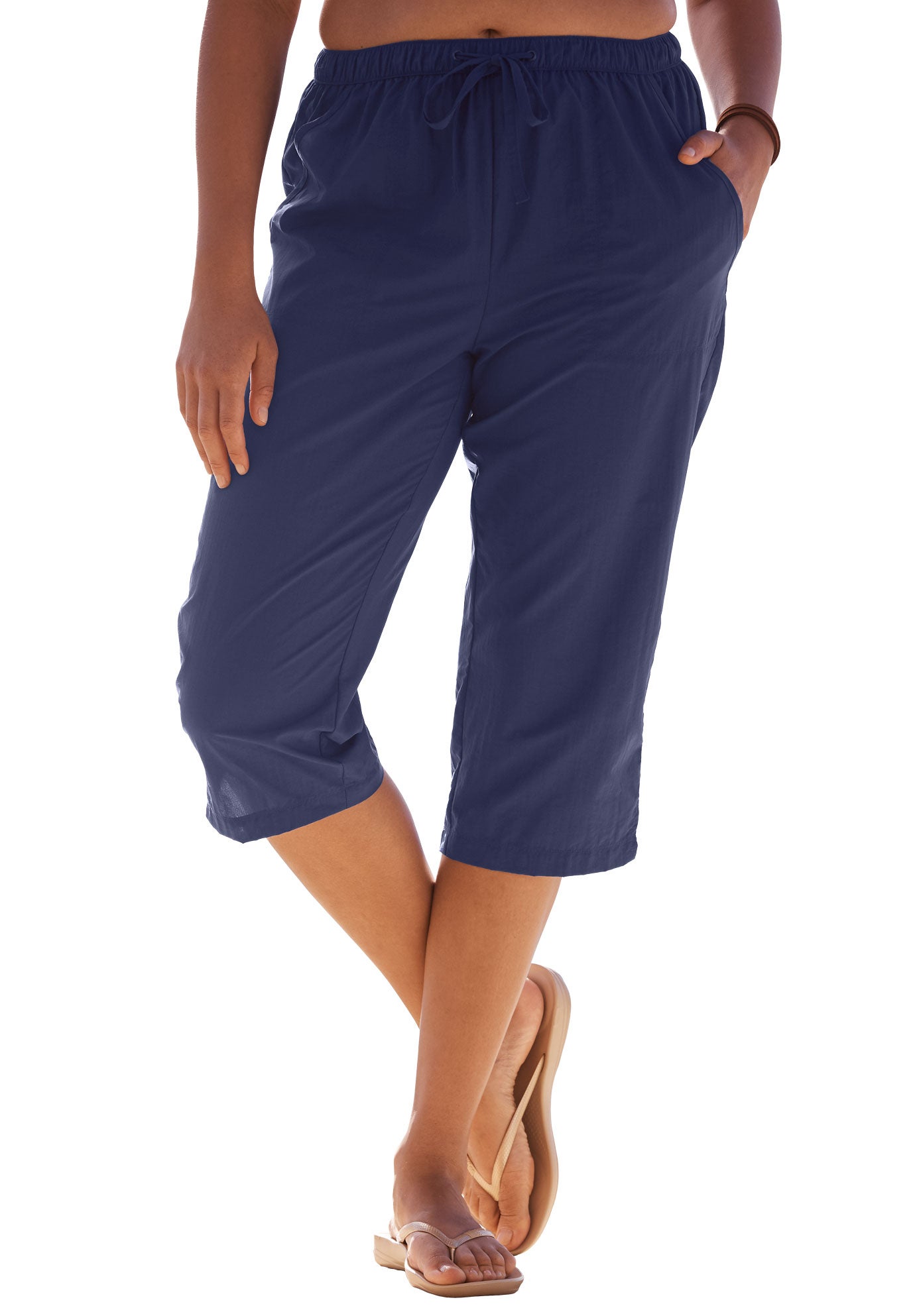Taslon® Cover Up Capri Pant image number 0