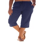 Taslon® Cover Up Capri Pant image number null
