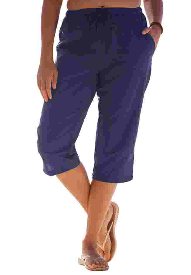 Taslon® Cover Up Capri Pant image number 0