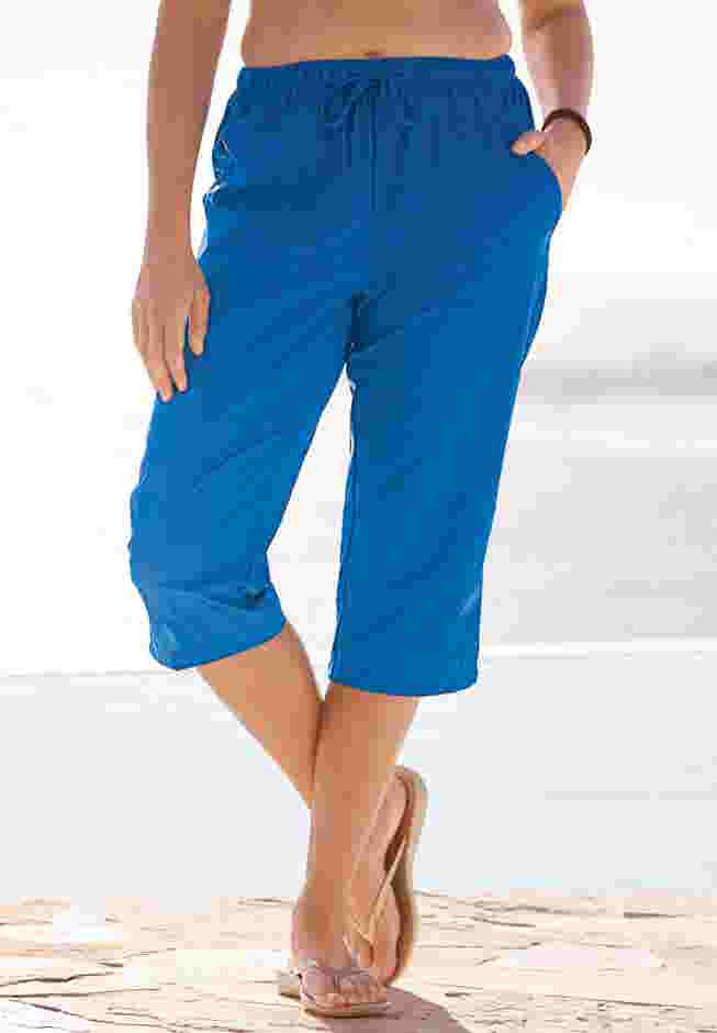 Taslon® Cover Up Capri Pant image number 0