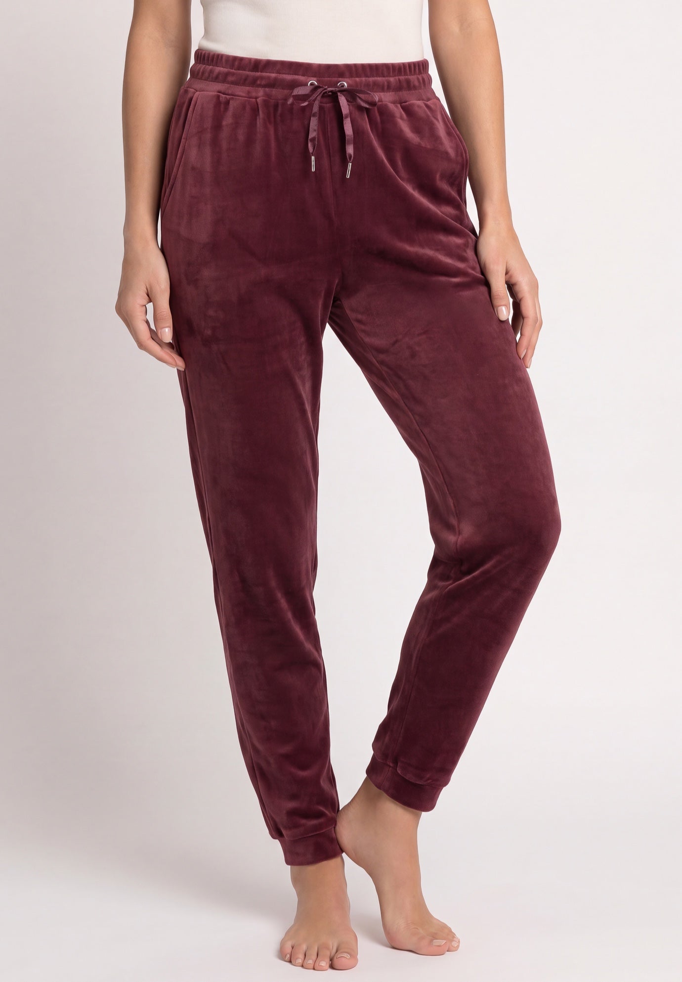 Stretch Velour Jogger Pull-on Pants image number 0