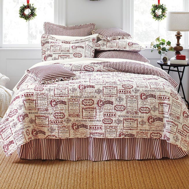 Vintage Christmas 4-Pc. Quilt Set image number 0