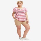 Rounded V-neck Tee image number null