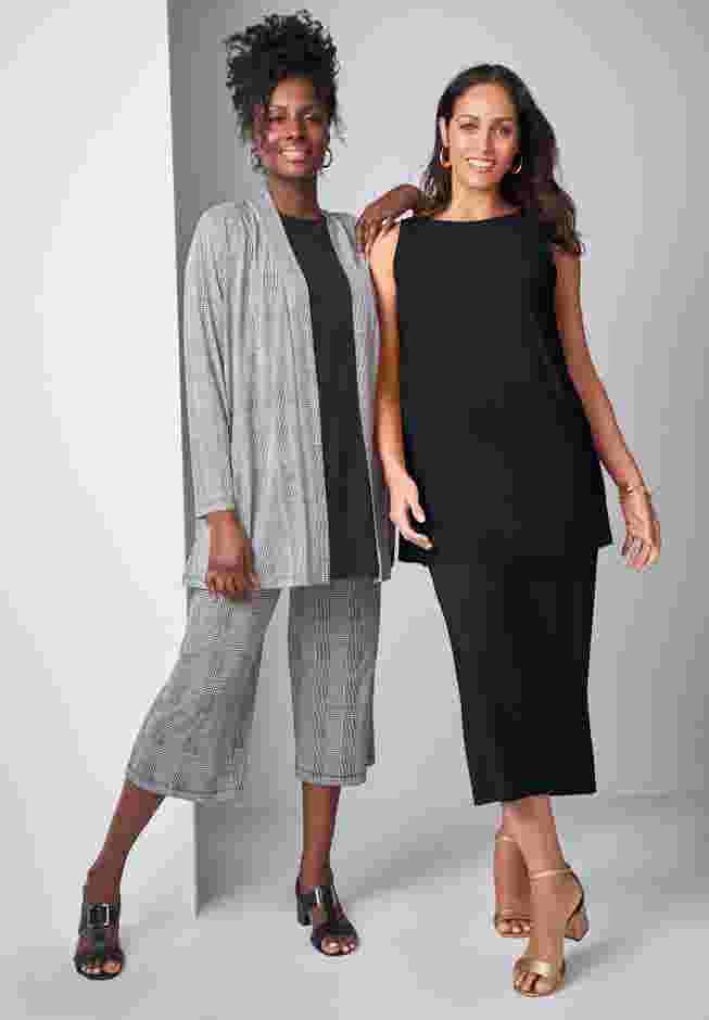 Stretch Knit Open Front Knit Topper image number 5