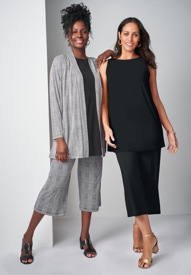 Stretch Knit Open Front Knit Topper image number 6