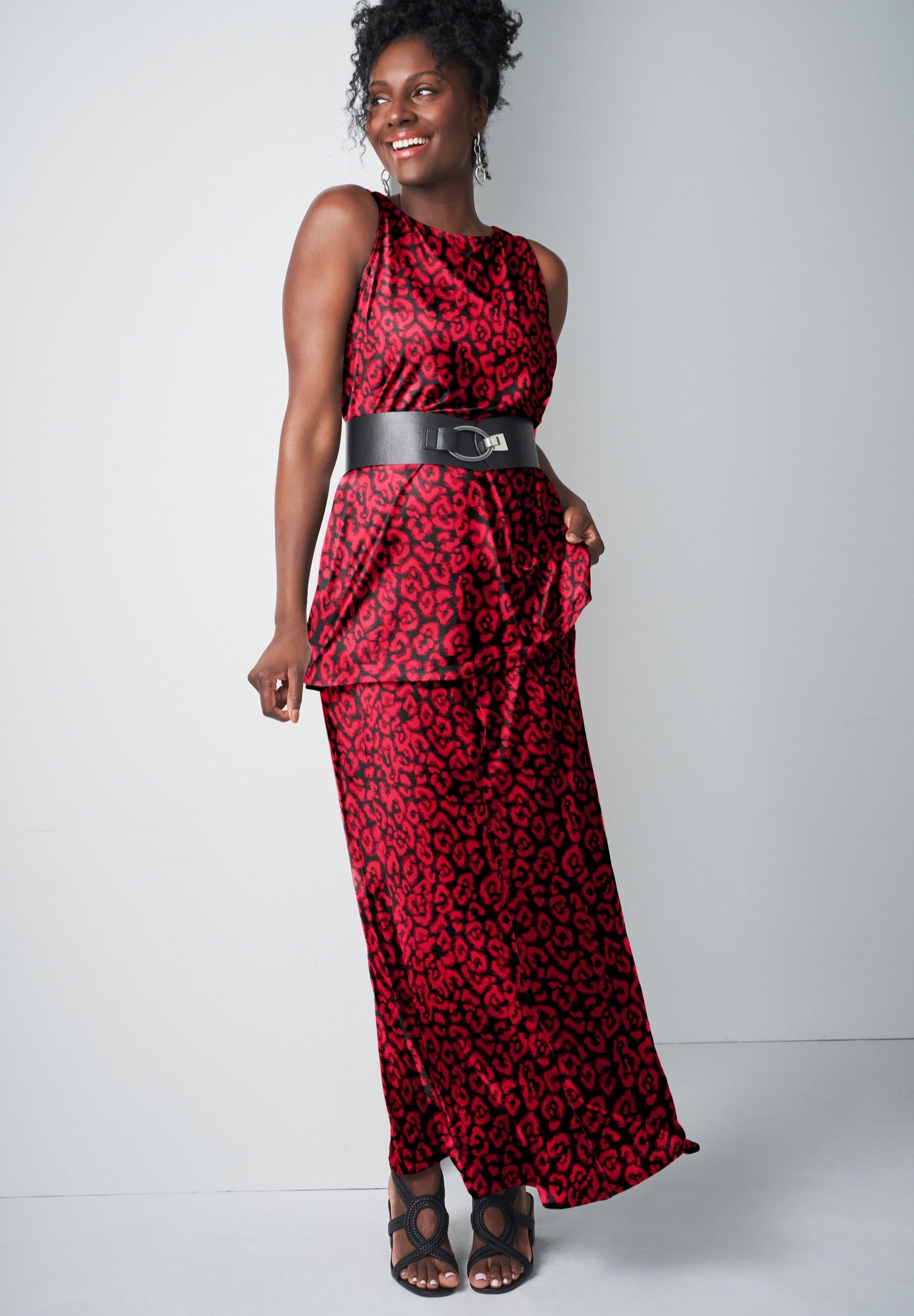 Stretch Knit Open Front Knit Topper image number 1