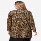 Stretch Knit Open Front Knit Topper image number null