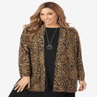 Stretch Knit Open Front Knit Topper image number null