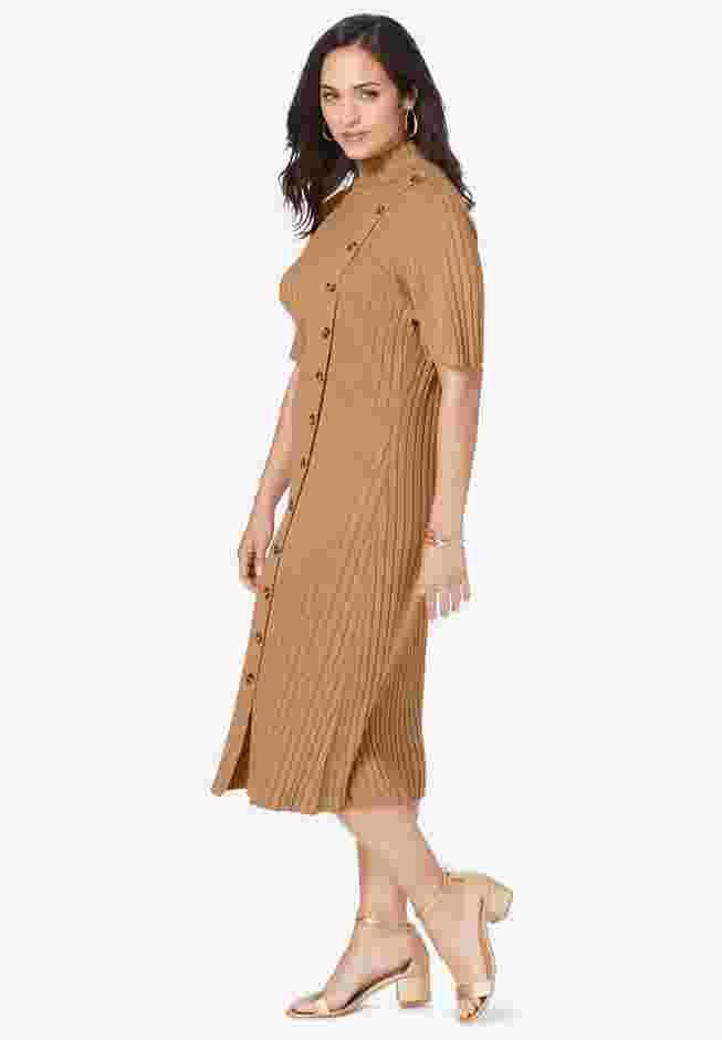 Button Front Sweater Dress image number 2