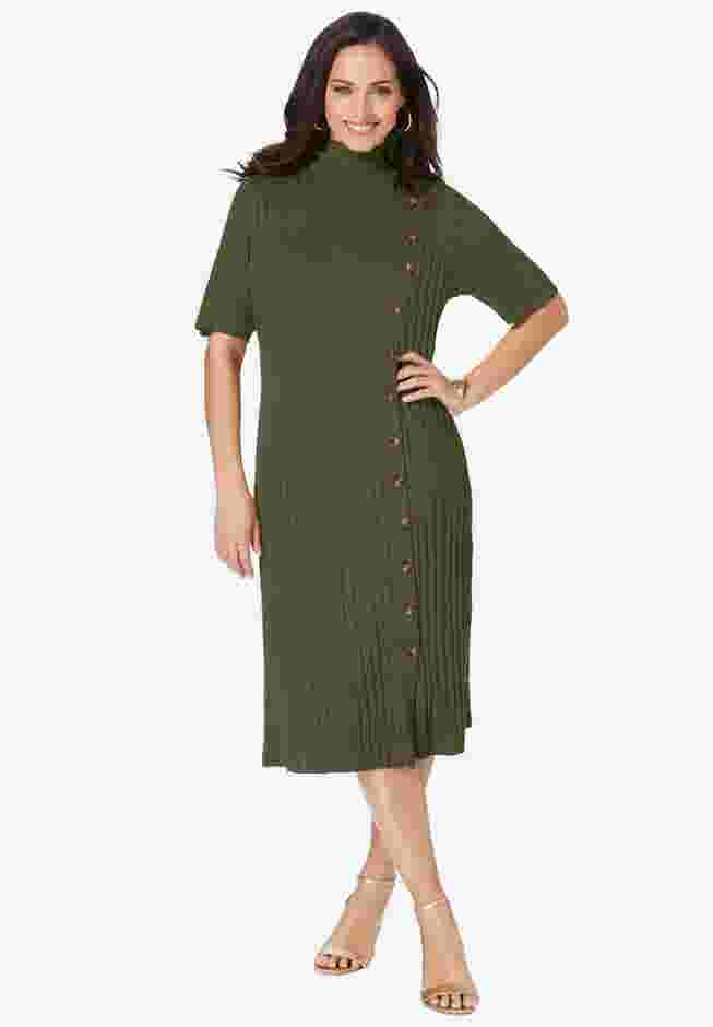 Button Front Sweater Dress image number 0