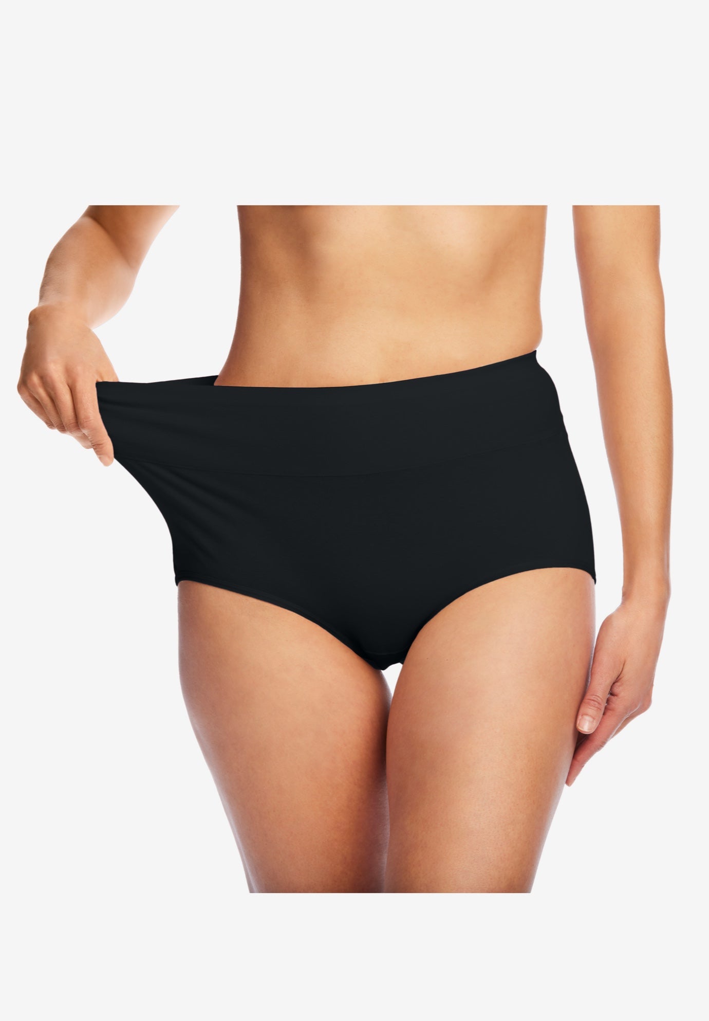 Cotton Spandex Comfort Waist Brief 2-Pack image number 1