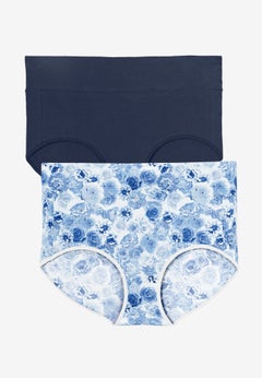 Cotton Spandex Comfort Waist Brief 2-Pack