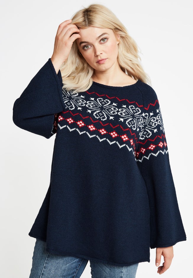 Patterned A-line Sweater image number null