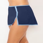 High-Waist Peekaboo Shimmer Swim Skirt image number null