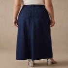 Denim Inset Maxi Skirt image number null