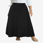 Denim Inset Maxi Skirt image number null