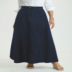 Denim Inset Maxi Skirt image number null