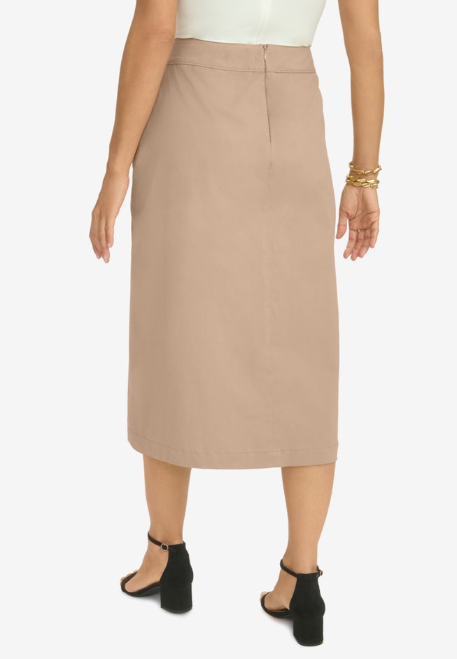 Chino Faux Wrap Skirt image number 1