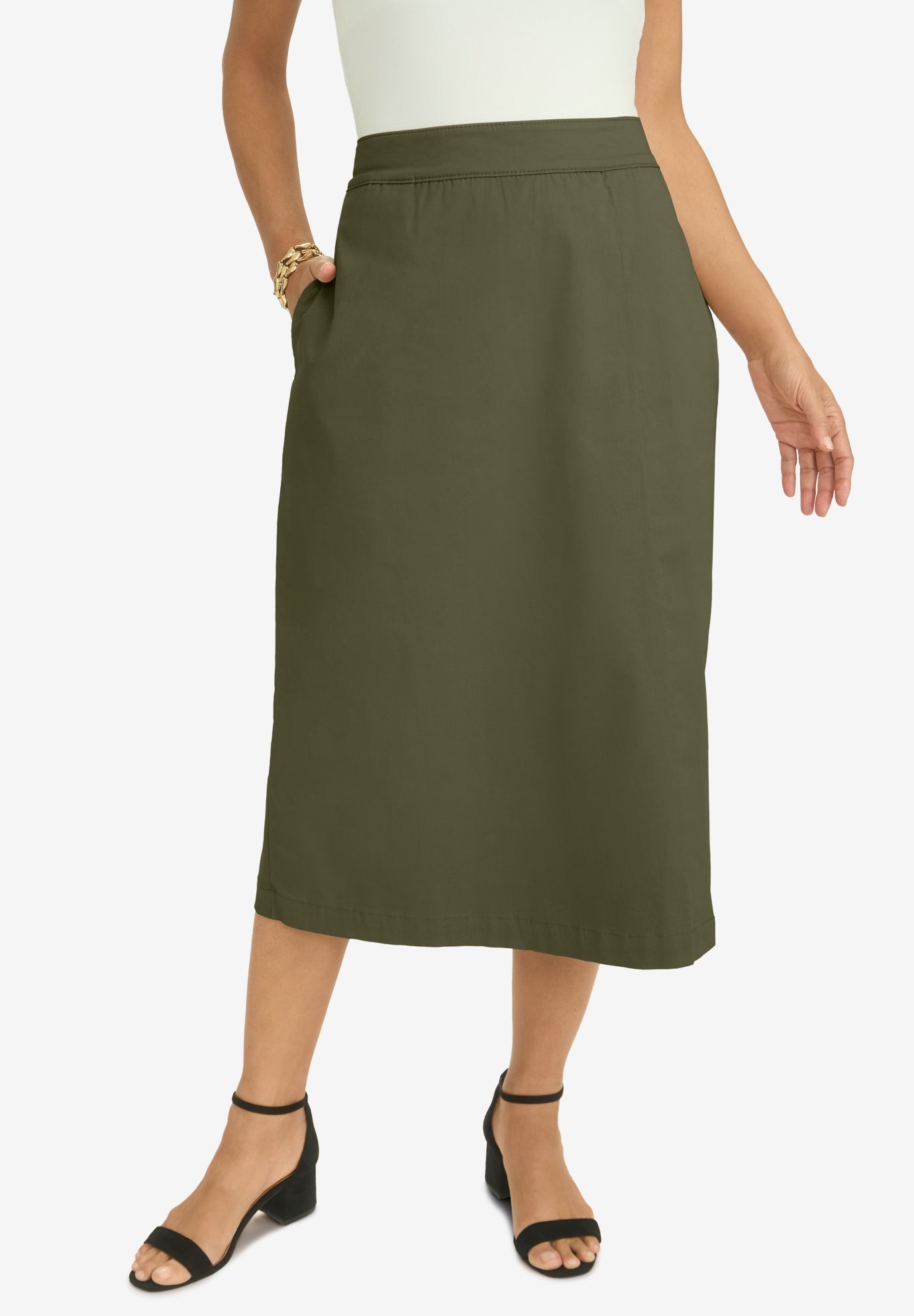 Chino Faux Wrap Skirt image number 0