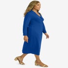 Side Knot Midi Wrap Dress image number null