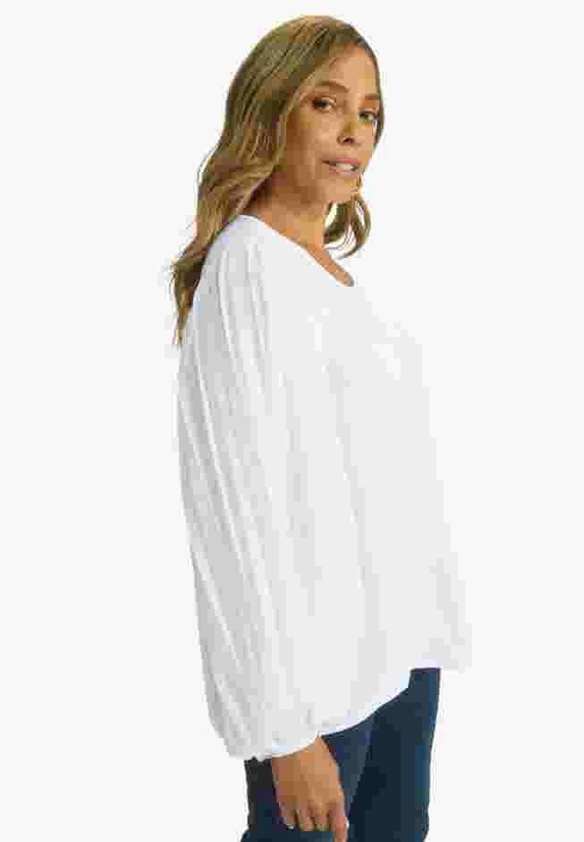 Stretch Pleated Sleeve Top image number 2