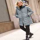 Faux Fur Trim Puffer image number null
