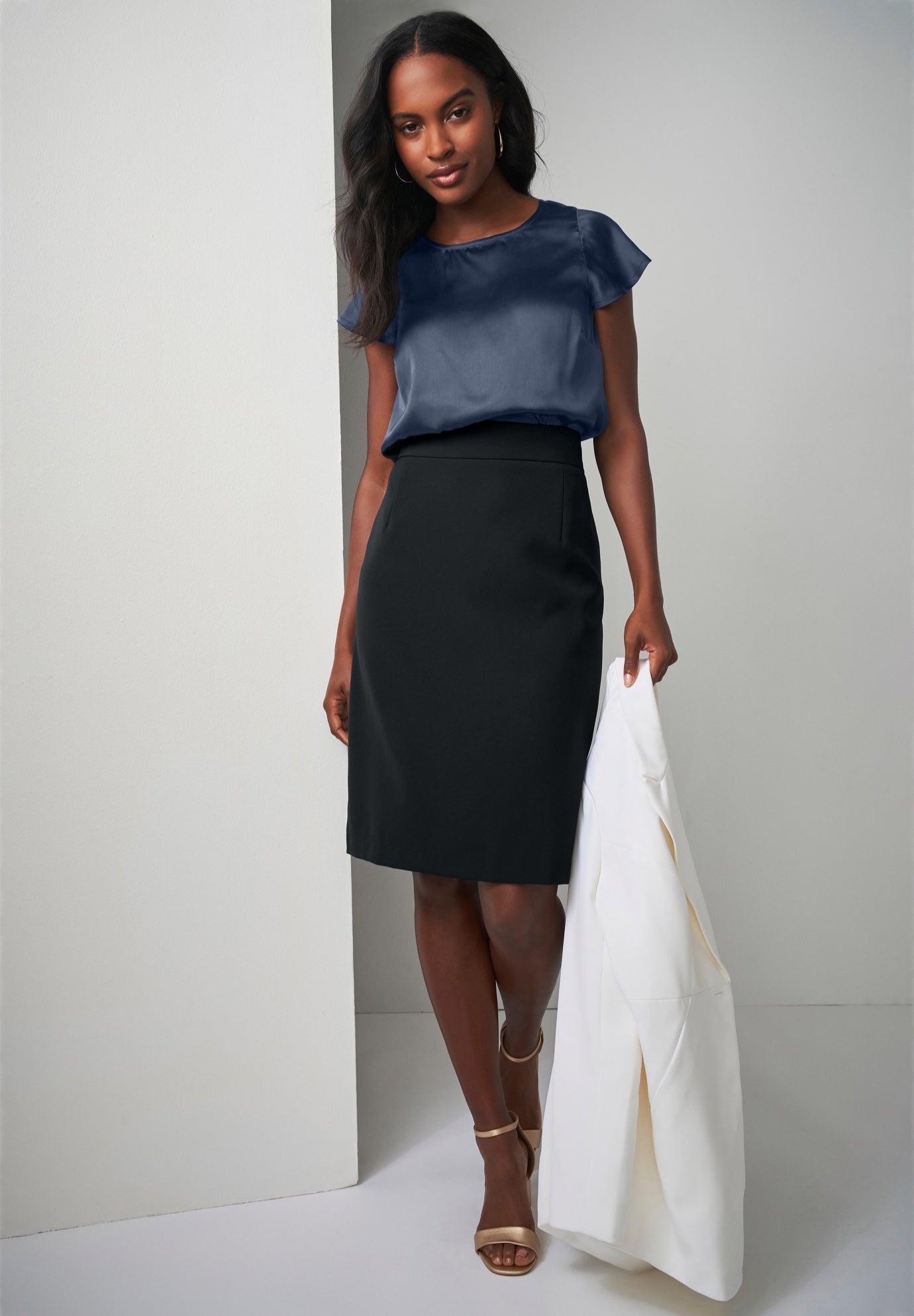 Tummy Control Bi-Stretch Pencil Skirt image number 1