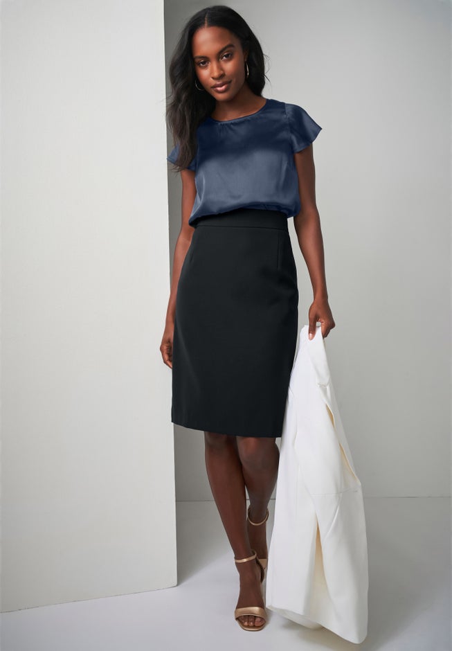 Tummy Control Bi-Stretch Pencil Skirt image number 1