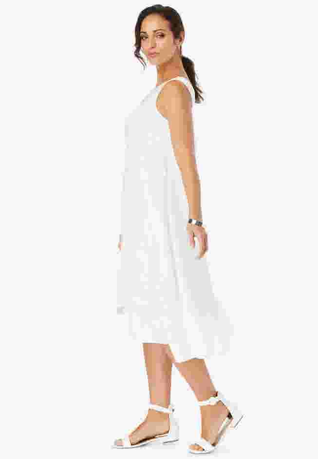 Linen Flounce Dress image number 2