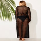 Lightweight Crochet V-Neck Dress Cover Up image number null